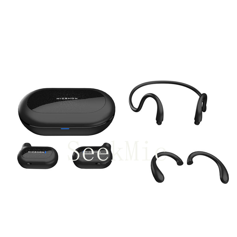 New clip-on air conduction Bluetooth earphones non-in-ear style V5.3Ear clip wireless headphones for listening to music and making phone calls