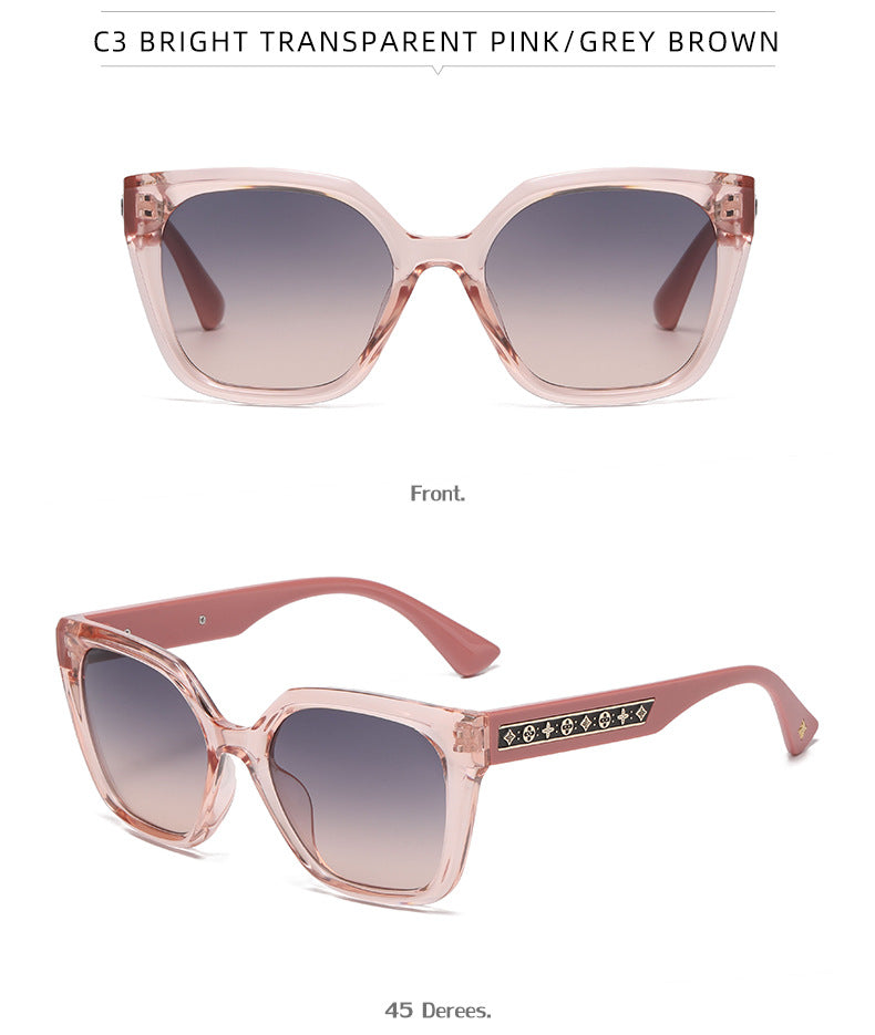 2025New European and American Fashion Large Frame Cat Eye Sunglasses for Women High-end Sunglasses Wholesale sunglasses