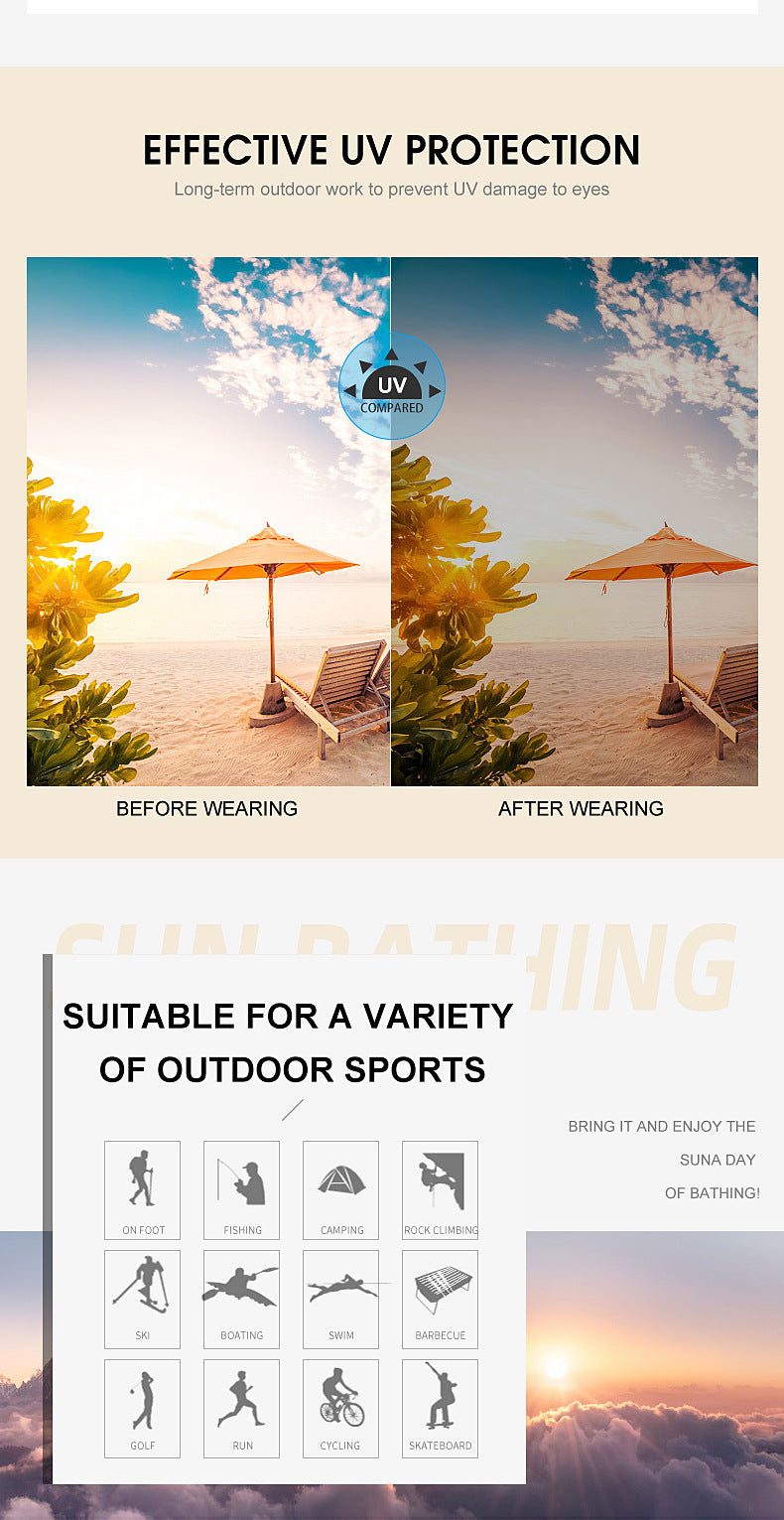 New Fashion Large Frame UV Protection Sunglasses for Women Square Frame Sunglasses European and American Style Glasses