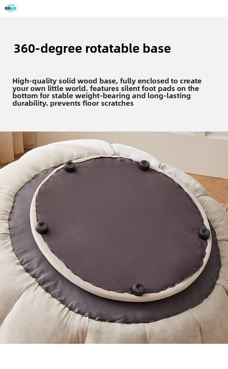 Lazy Sofa Pumpkin Chair Tatami Single Cream Style Reclining and Sleeping Small Apartment Small Bedroom Balcony Room