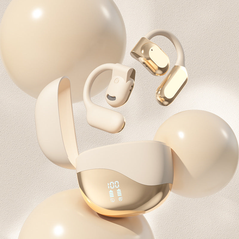M62Popular AI Translation Bluetooth Earphones Bone Conduction Ear Hook Digital Display Long Battery Life Wireless Bluetooth Earphones