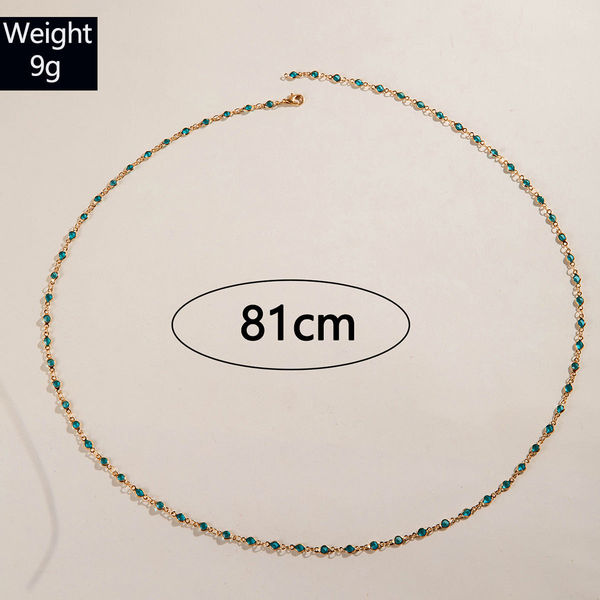 Simple Colorful Beaded Tassel y Chain Necklace Elegant Versatile Diamond-Studded Sweater Chain Jewelry
