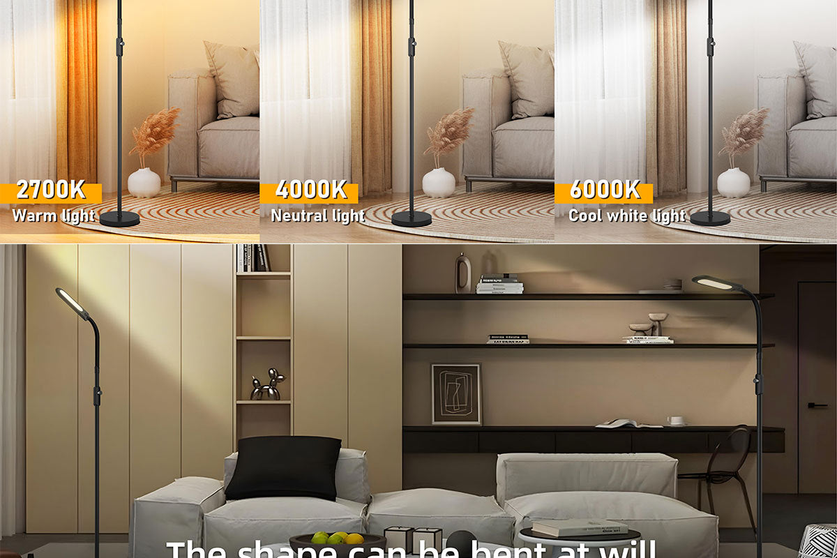 led Reading Lamp Sofa Floor Lamp Bluetooth Floor Lamp Eye Protection Reading Lamp Bedside Floor Lamp Three Color Temperature Adjustable