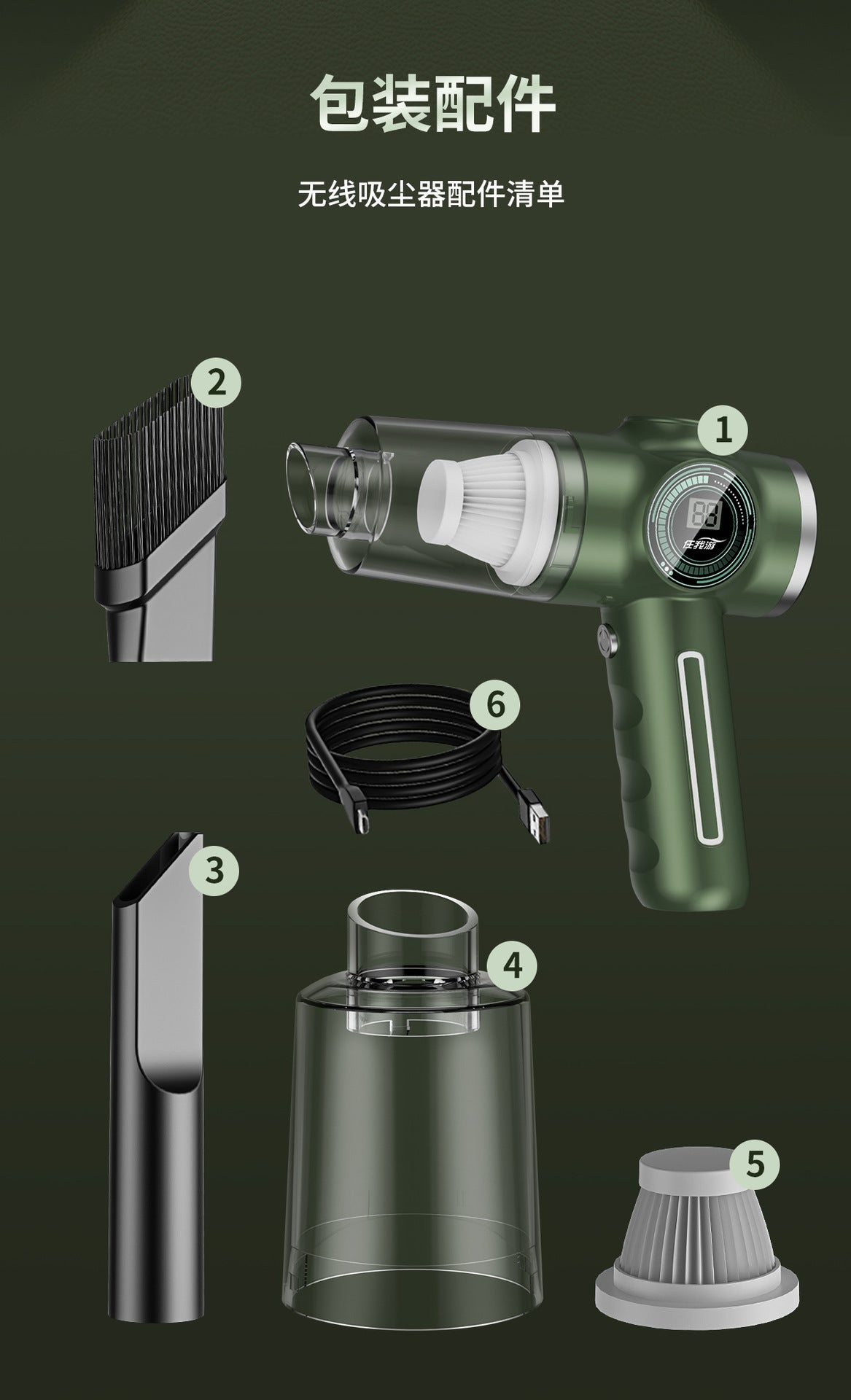 Car Wireless Handheld Vacuum Cleaner Mini Household High Power Wet and Dry Desktop Portable Small Vacuum Cleaner