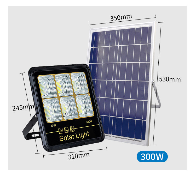 Super Bright Outdoor Solar Flood Light Waterproof ABS Smart Lighting for Yards Split Design
