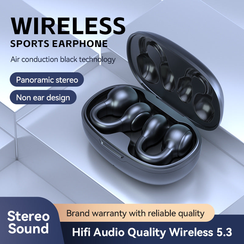 Popular M30Ear Clip Bone Conduction Sports High-End Ultra-Long Battery Life Wireless Bluetooth Earphones Wholesale