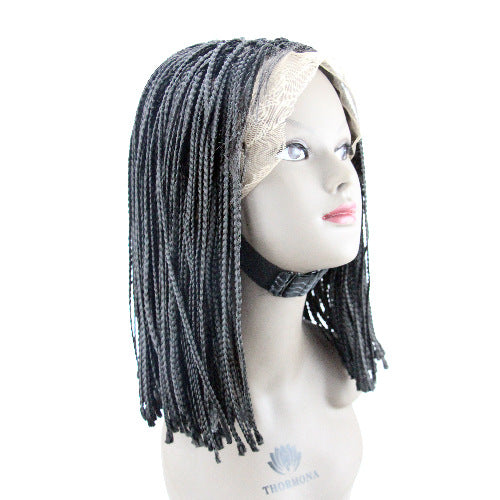 14 inch 360 Single Full Lace Braided Wigs for Black Women