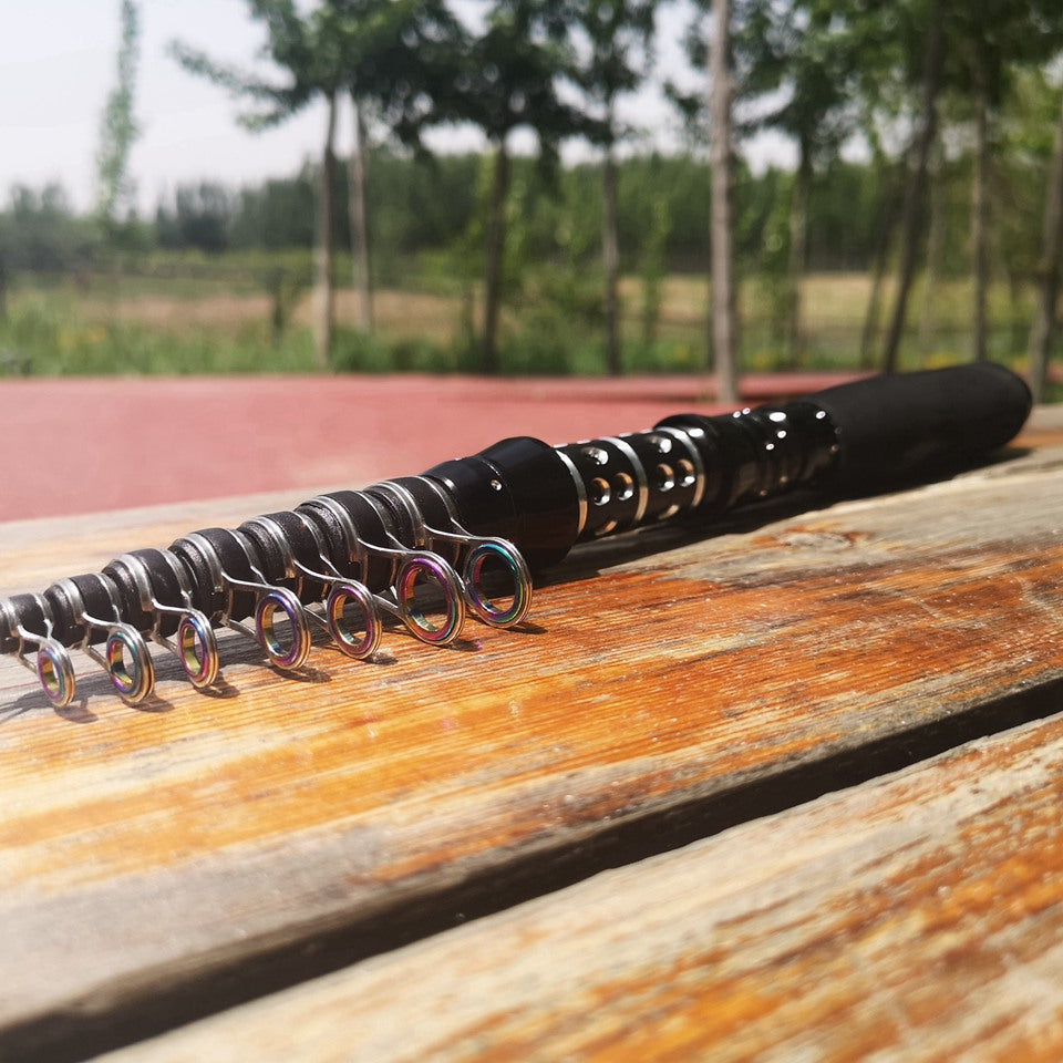 An ultra-short mini sea rod, telescopic lure rod that can be placed in a backpack