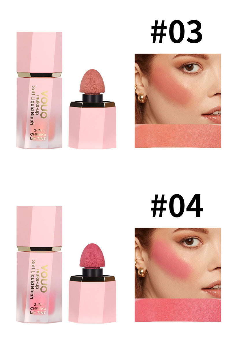 Liquid Lipstick Four-Piece Set Lip and Cheek Dual-Use Lip Glaze Matte Liquid Blush Set Daily Makeup