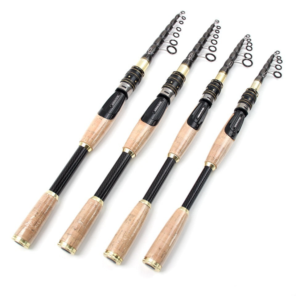 Manufacturer Wholesale Dropshipping Fishing Gear Ultra Short Portable Fishing Rod Small Sea Rod Carbon Fiber Fishing Rod Telescopic Lure Rod