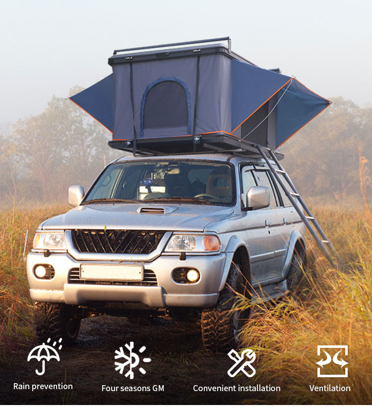 Aluminum Alloy Hard Top Car Roof Tent Double Person Rainproof Thickened Outdoor Camping Equipment SUV Universal Car Tent