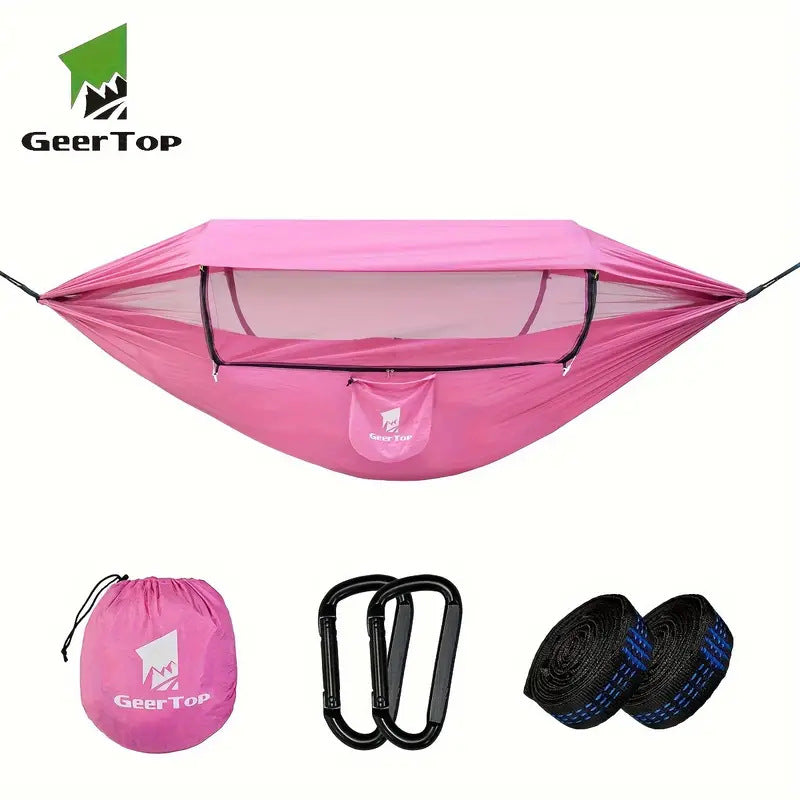 290*140Nylon Hammock Outdoor Supplies Anti-Rollover Swing Mosquito Net Hammock Ultralight Camping Sun Protection Sunshade Canopy