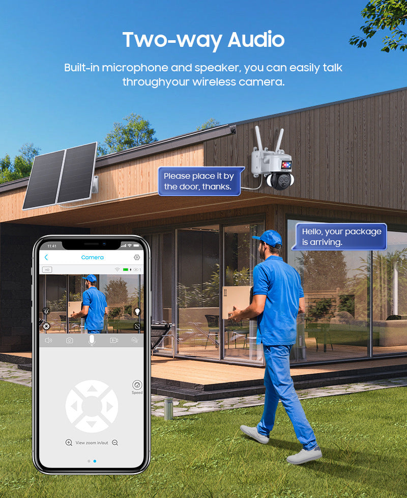 Exclusive Supply4G Solar-powered Camera12Zoom20W Solar Panel Camera24Hourly Continuous Recording