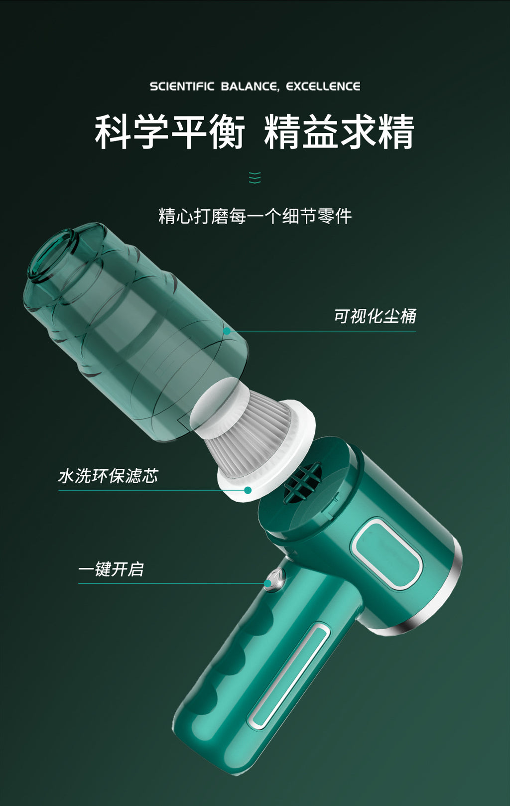 Portable Car Vacuum Cleaner Wireless Charging Handheld Car Home High Power Multifunctional Small Vacuum Cleaner