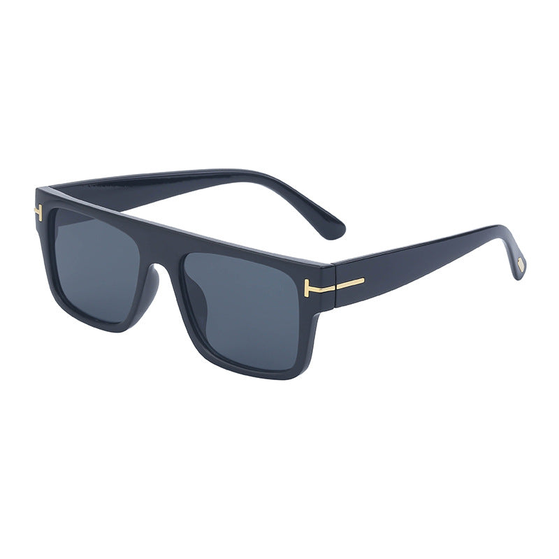 European and American retro women's sunglasses T Square Frame Sunglasses for Women Trendy Glasses Wholesale sunglasses