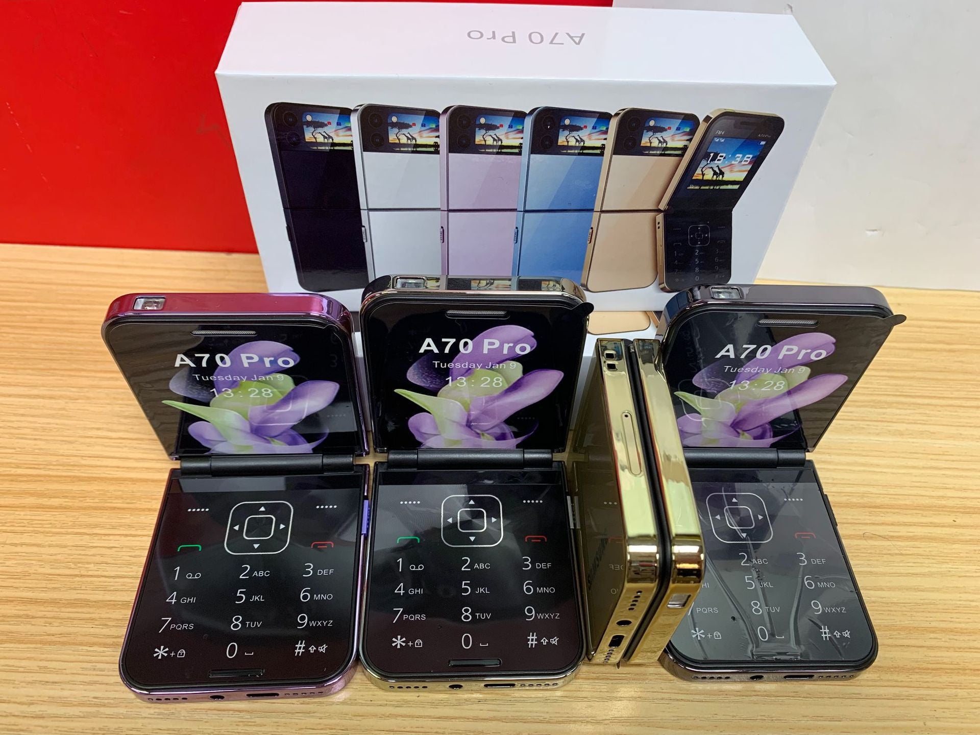 Flip Phone Mini Folding Flip Elderly Button2G Functional Phone Personalized Backup Phone A70PRO