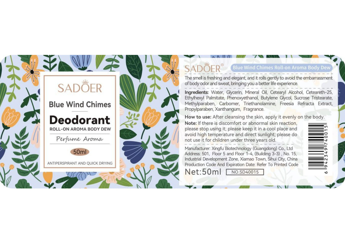 Antiperspirant SADOER Lan Feng Ling Roll-On Deodorant Portable Long-Lasting Fragrance  Wholesale