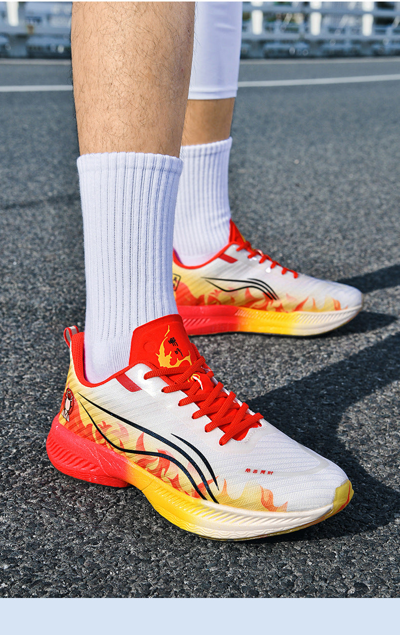 Autumn New Parent-Child Nezha Ao Bing Fashion Casual Sports Shoes Popcorn Carbon Plate Lightweight Comfortable Running Shoes