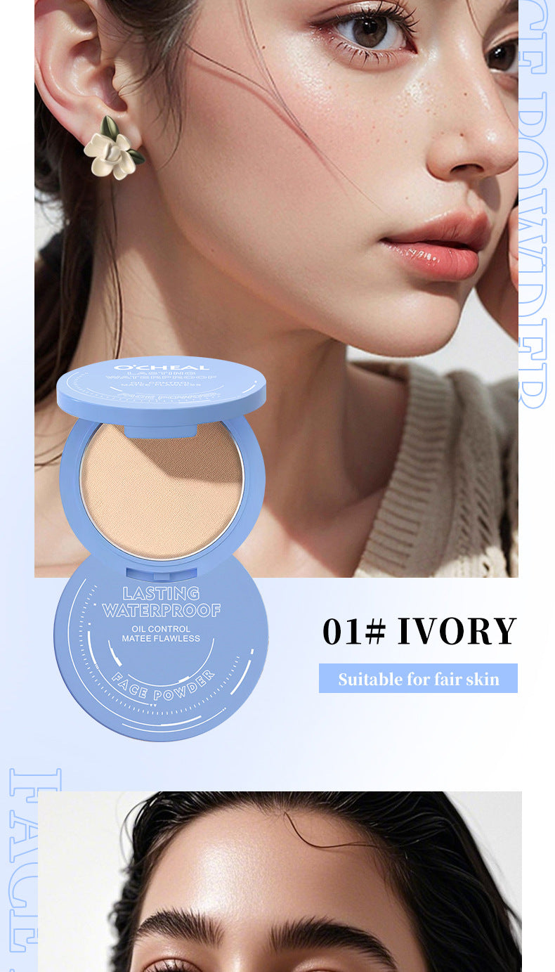 OCHEAL Ouqianya Oil Control Powder Long-lasting Waterproof Matte Setting Powder10g Packaging