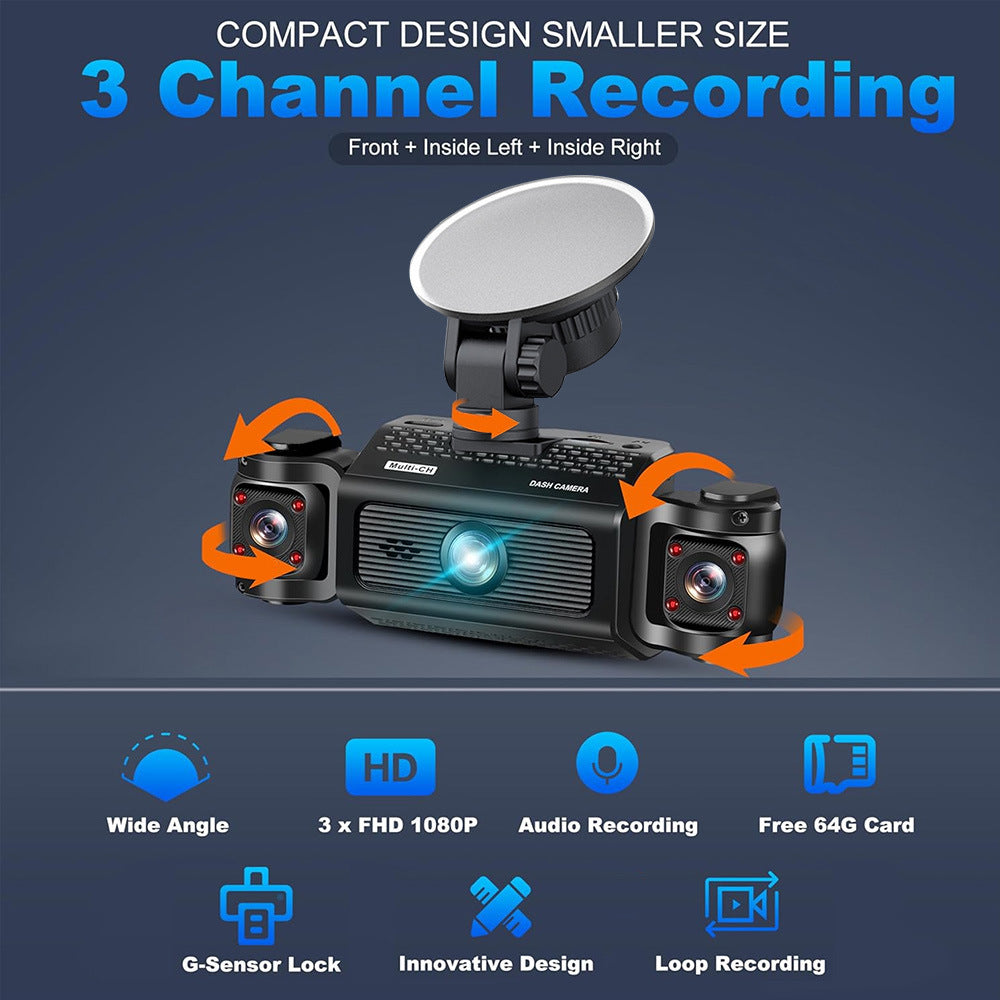 S7Sanlu New Model Dash Cam1080P Car Camera Four Lens HD Night Vision Recorder