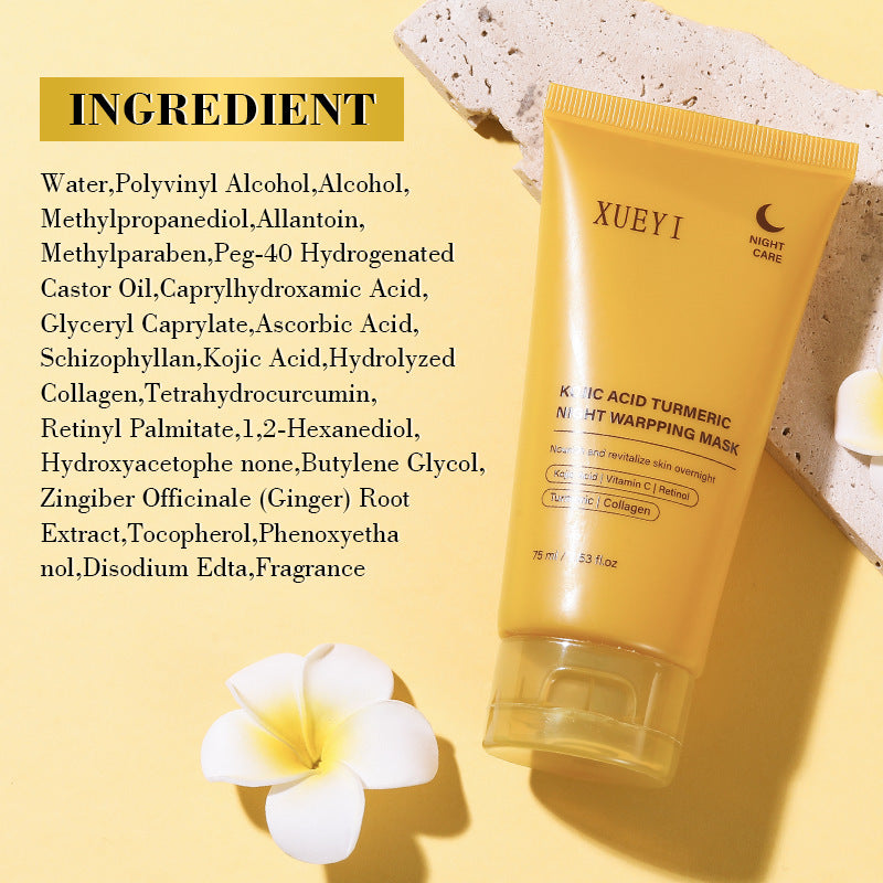 Spot Goods I Kojic Acid Turmeric Nighttime Sleep Peel-off Mask Brightening Skin Collagen Application