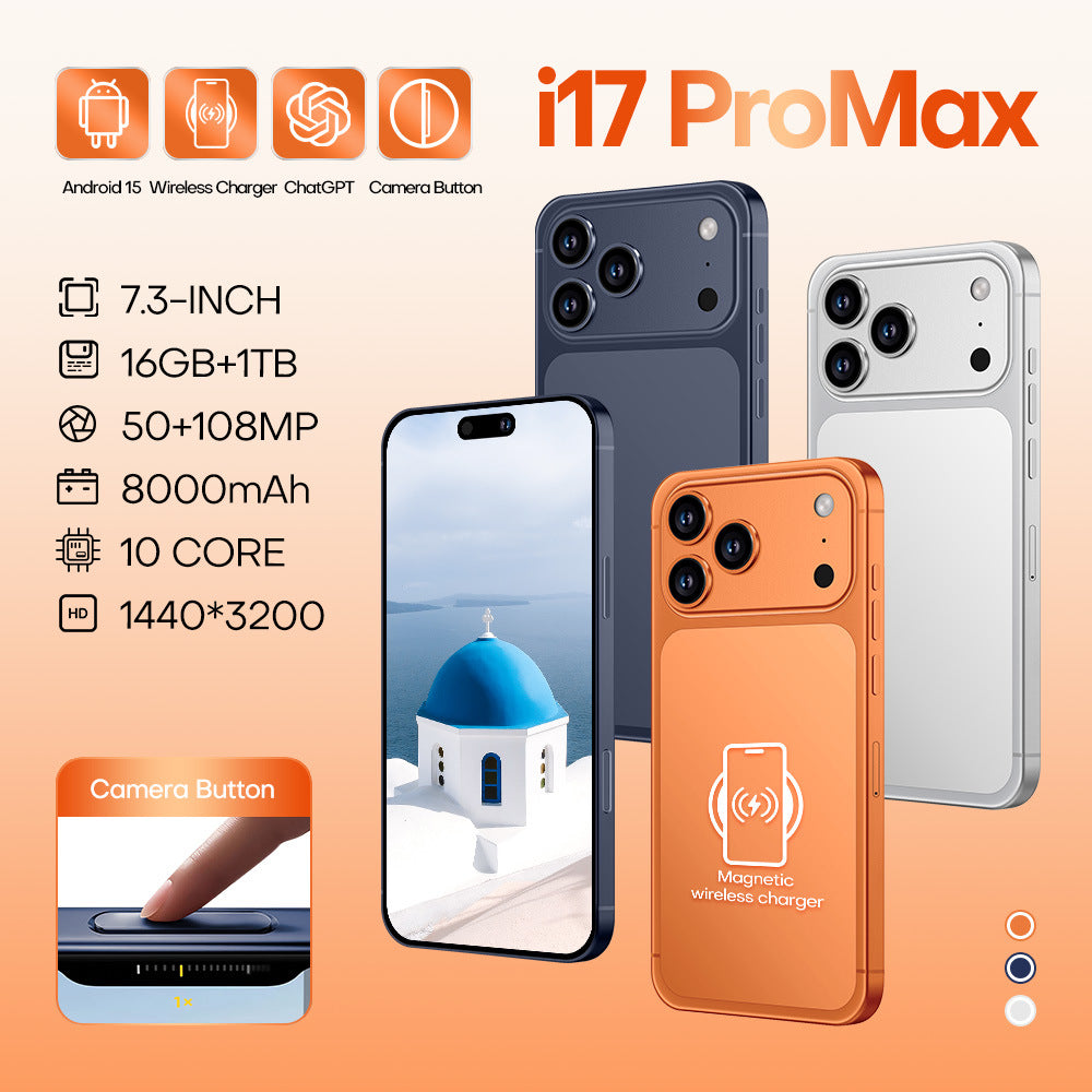 New i17 ProMax Smartphone Android7.3Inch16+1T Mobile Phone Source Manufacturer