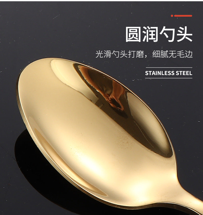 410Stainless Steel Tableware Hotel Restaurant Thickened Square Handle Knife Fork Spoon Set Western Food24Set of Steak Knives and Forks