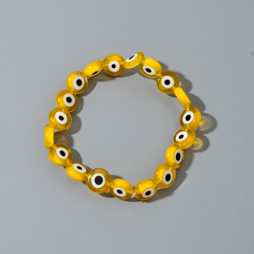 European and American Ornament Bohemian Devil's Eye Beaded Bracelet  Fashionable and Unique Eye Elastic Bracelet Wholesale