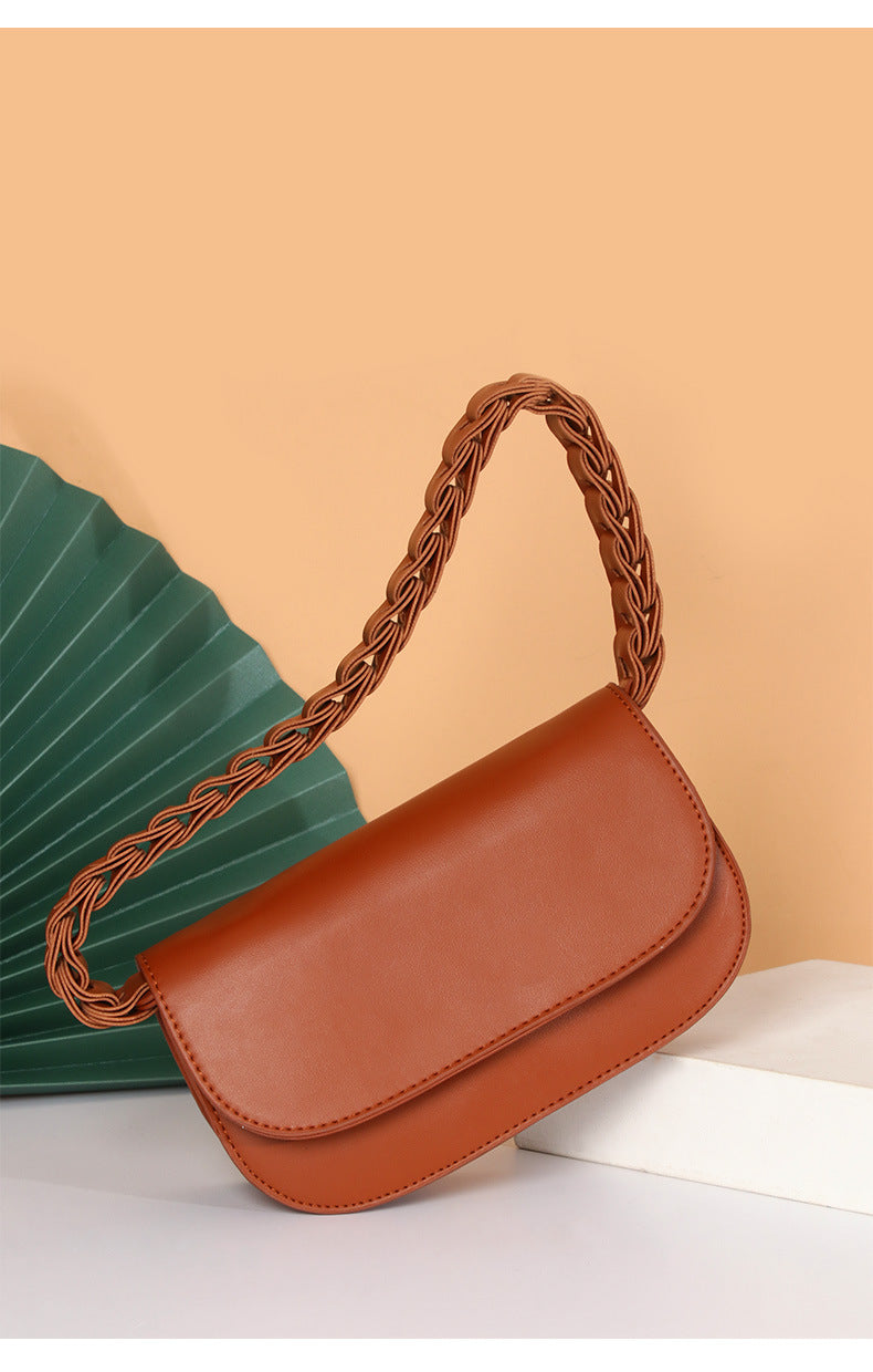 Fashion Woven Versatile Women's Bag Underarm Bag French Niche Versatile Saddle Bag Single Shoulder Bag New Crossbody Bag for Women