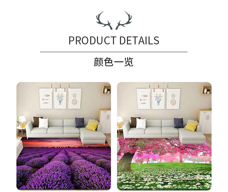 Living Room Carpet Stain-Resistant Easy to Clean Sofa Coffee Table Rug Home Insulation Silent Simple Style Non-Slip Crystal Velvet Carpet