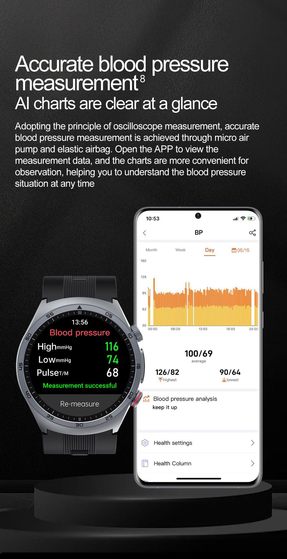 S26Air Pump Blood Pressure Smart Watch Blood Sugar Blood Oxygen Bluetooth Call Heart Rate Monitoring Air Pump Blood Pressure Watch S22