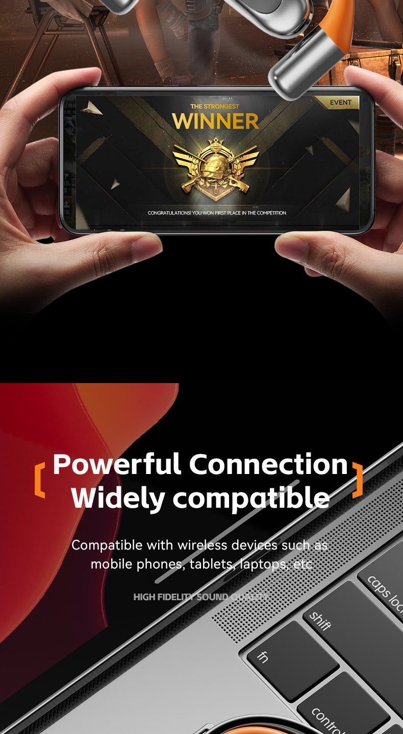 New M113Rotating Small Coconut Ball Dual Ear Noise Cancelling Wireless Bluetooth Earphones Air Bone Conduction Ear Hook Waterproof Sports