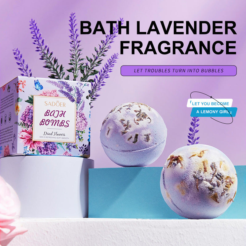 Dried Flower Explosive Bath Salt Ball100gSADOER Clean Fragrance Bath Ball  Wholesale