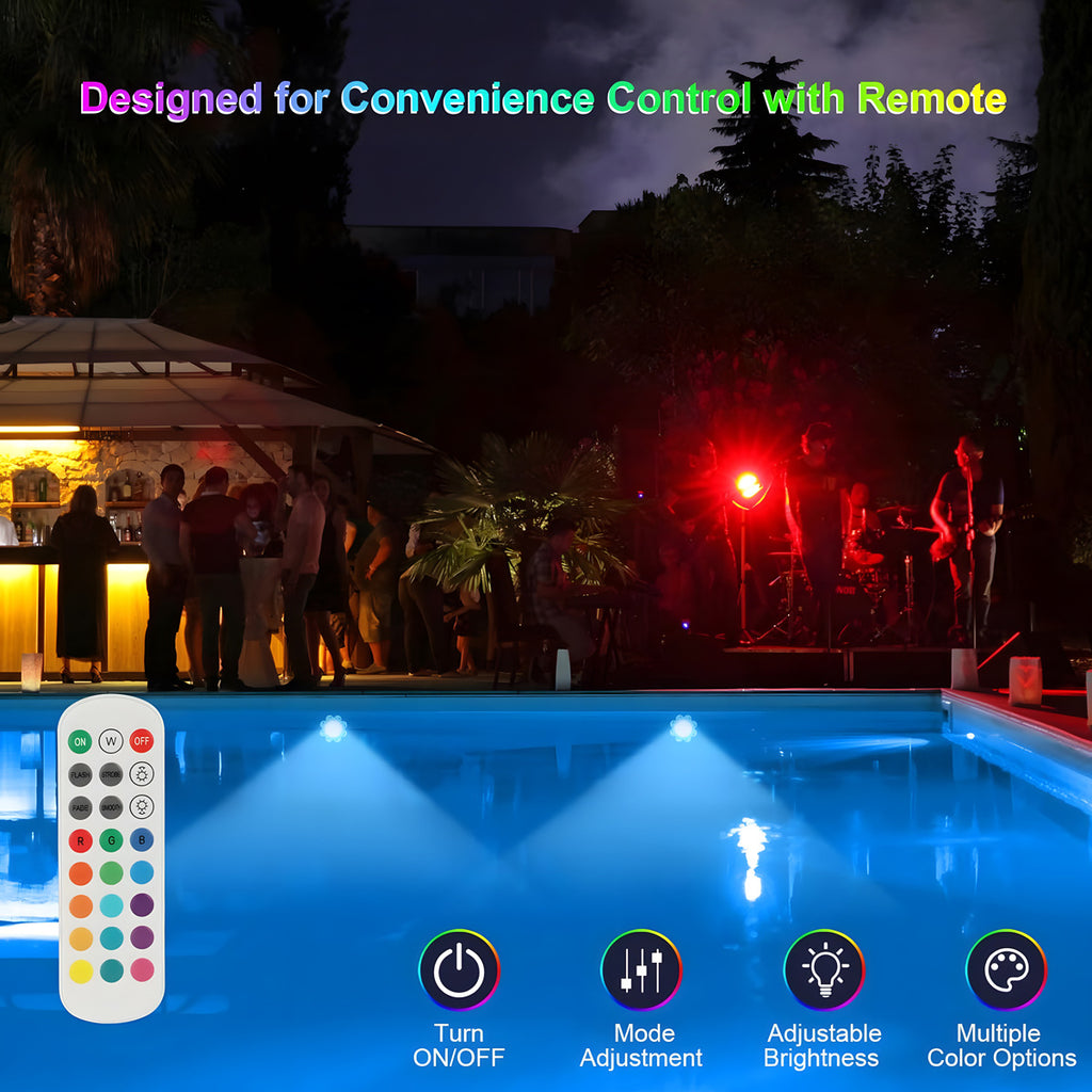 Bluetooth Pool Light IP68Waterproof Underwater Light LED Atmosphere Light Underwater Light Outdoor Hanging Pool Light