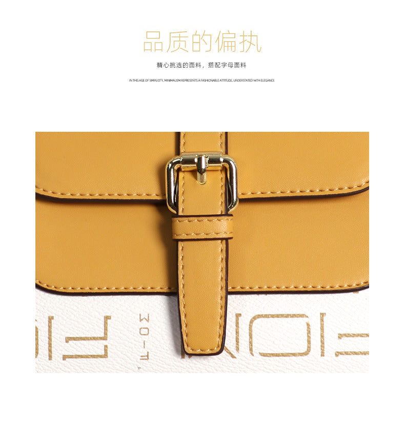 2024New Fashion Women's Bag Trendy Cowhide Letter Underarm Bag Niche Women's Shoulder Handbag