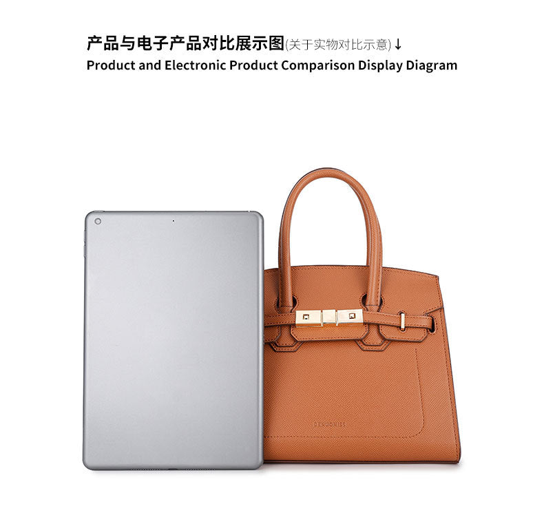 Original Design Birkin Bag Handbag for Women Commuting Large Capacity Shoulder Crossbody Bag Light Luxury Versatile Fashion Tote Bag