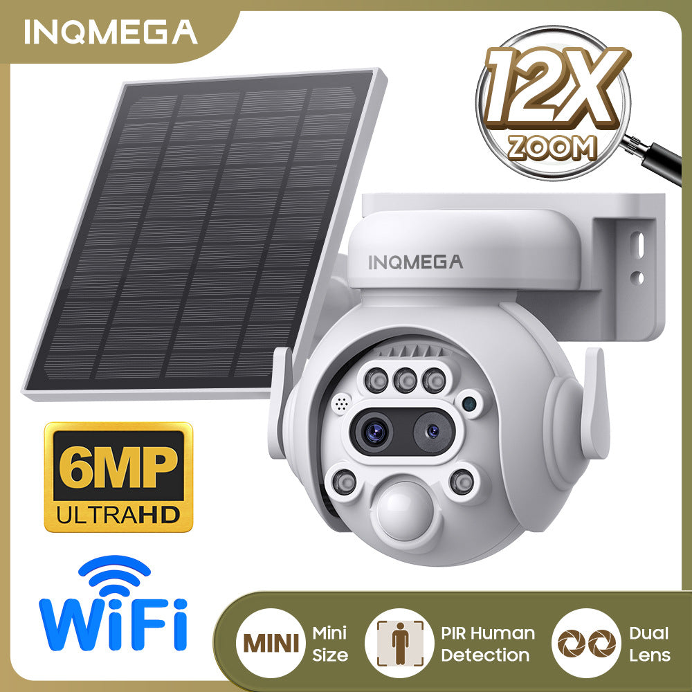4G Solar Camera Camera6MP High Definition Full Color Camera122x Zoom Outdoor Surveillance Dome Camera