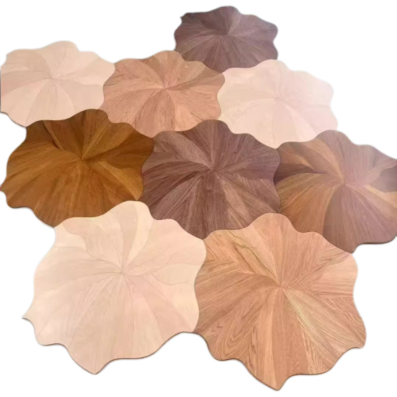 High-End 14mm Custom Solid Wood Oak Lotus Pattern Engineered Laminate Flooring | Multi-Layer Decorative Waterproof Parks