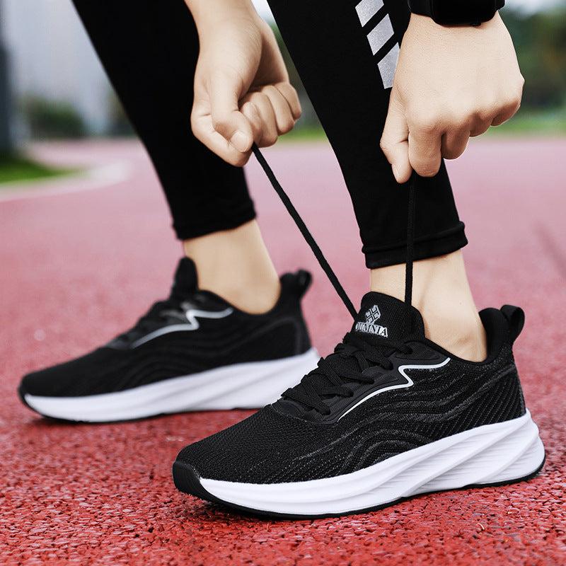 2024Chunxin Professional Running Shoes for Men and Women, Breathable Flyknit Mesh, Lightweight, Non-Slip, Student Physical Test Training Sports Shoes