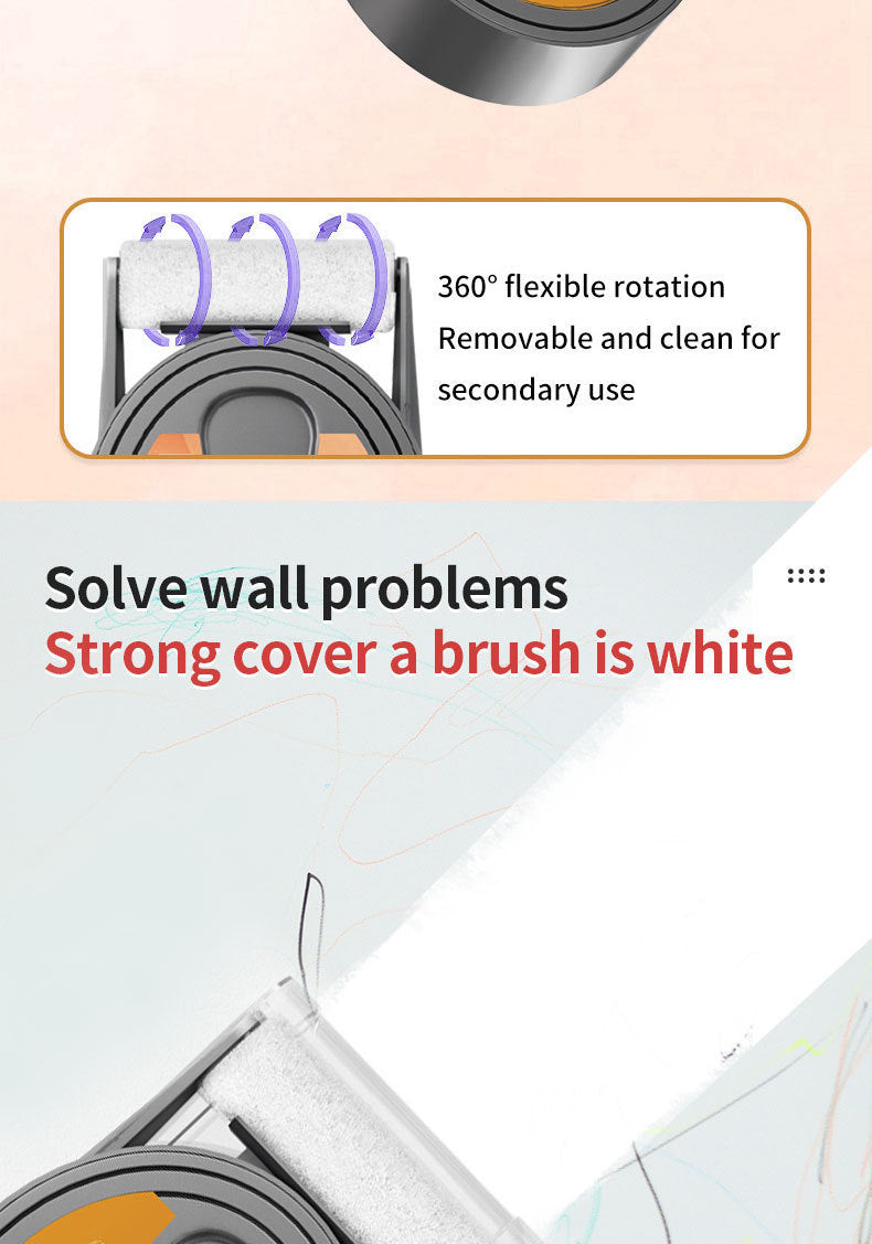 Small Roller Water-Based Latex Paint Wall Renovation Stain Removal Small Roller Brush White Latex Paint Graffiti Cover