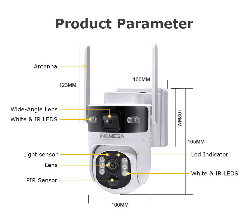 Exclusively for New Private Models4G Solar-powered Camera6MP HD Full Color Low Power Camera Night Vision