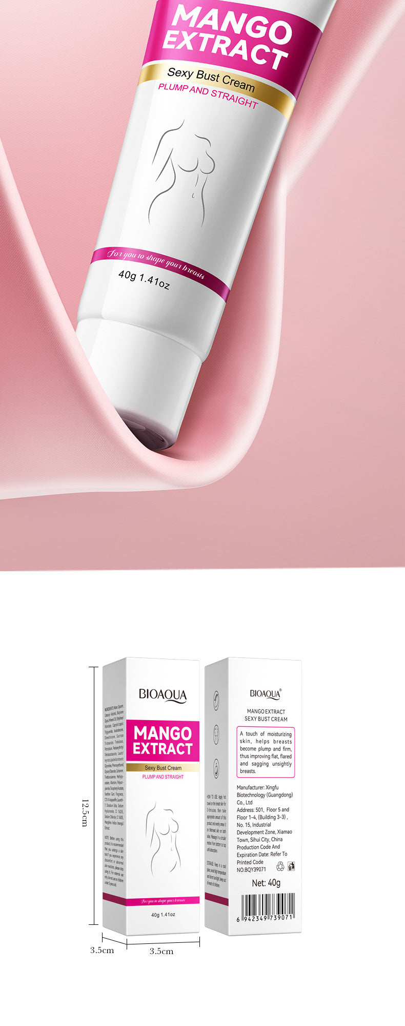 Mango Breast Enhancement Cream40g BIOAOUA Breast Firming and Plumping Massage Care  Wholesale