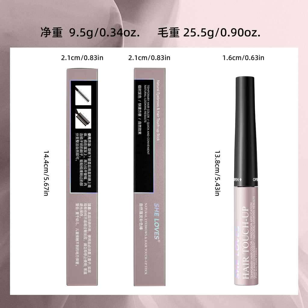sheloves White Hair Color Stick Covers Gray Roots Non-Staining Waterproof Hair Stick