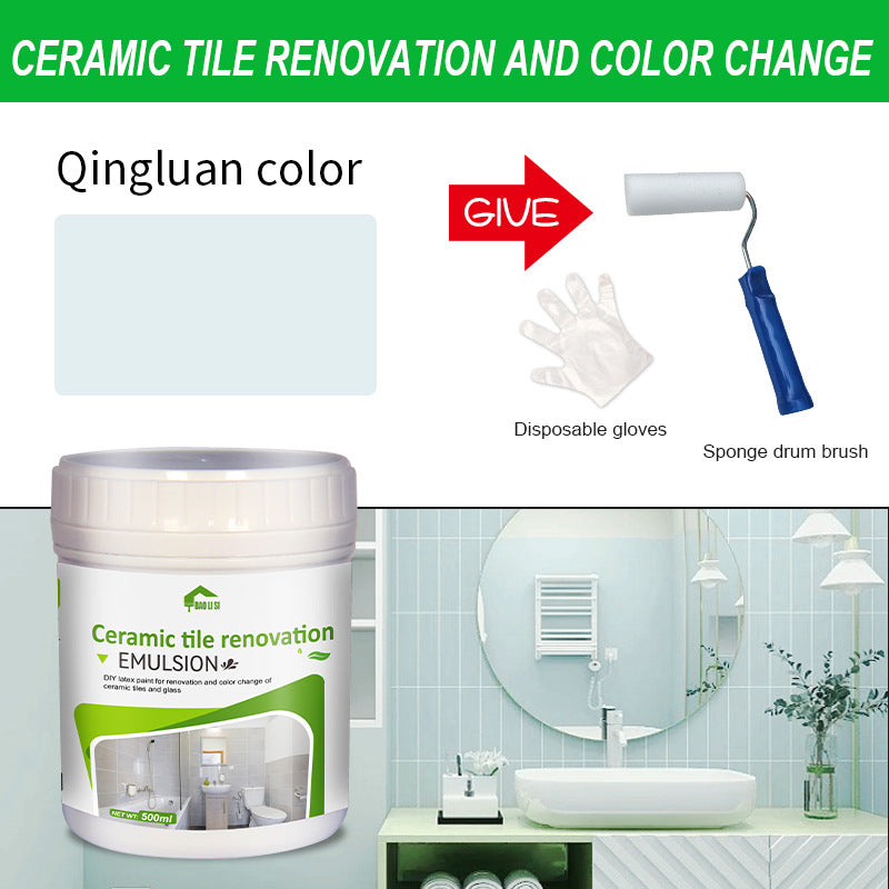 Water-based Tile Paint Bathroom Renovation Color Change Floor Coating Waterproof Wear-resistant Glass Latex Paint Mildew-proof