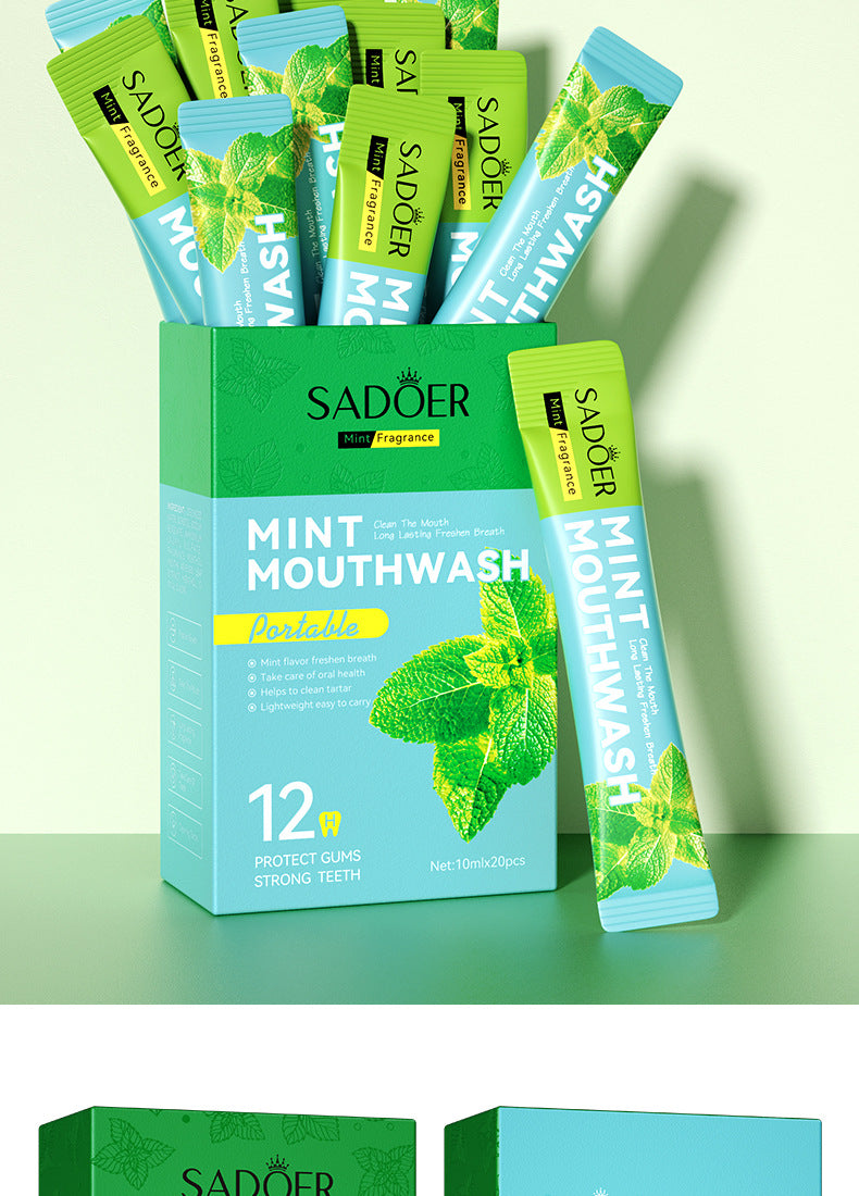 Mouthwash Box Set SADOER Disposable Portable Oral Cleaning Care  Foreign Trade Wholesale