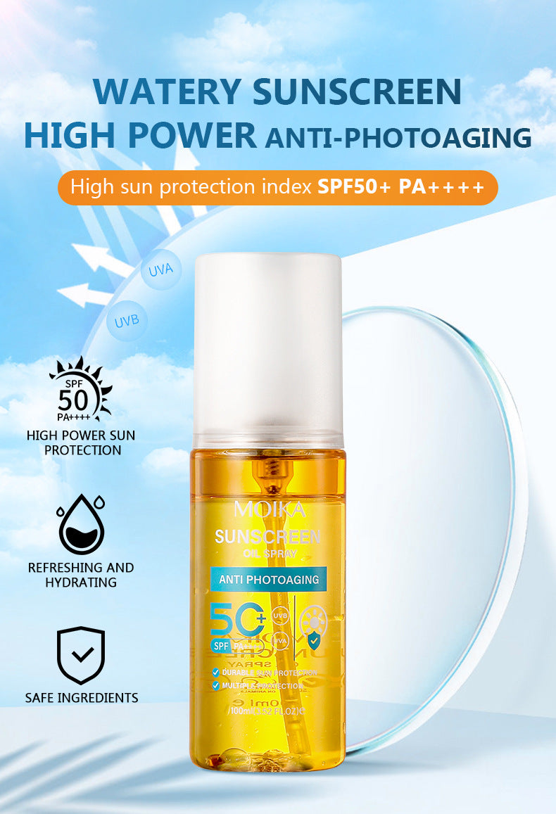 MOIKA All50Double Sunscreen Oil Spray Wholesale UV Protection Essence Moisturizing