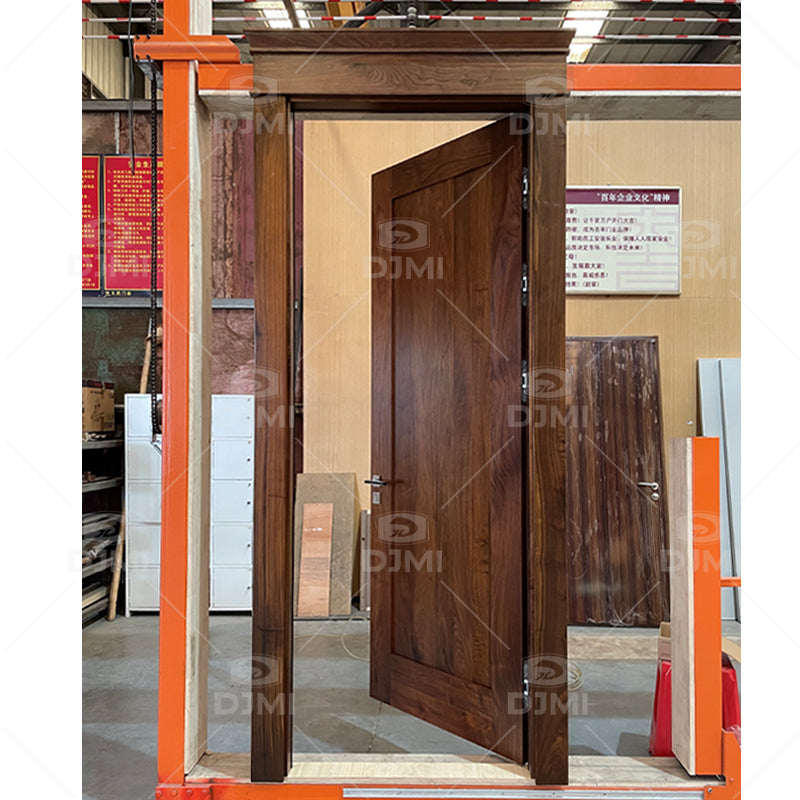 High Quality Cheap Price Room Prehung Modern Design Entry Teak Interior  Solid  Wood Door