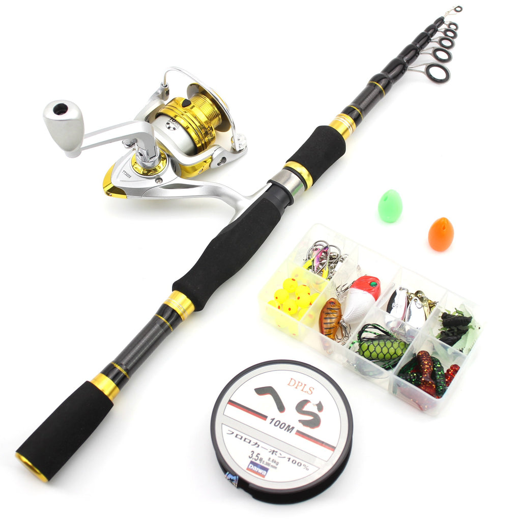 1.8Miluya Rod Set Ultra Short Telescopic Fishing Rod Spinning Reel Combo Amazon FBA Overseas Warehouse Fishing Gear