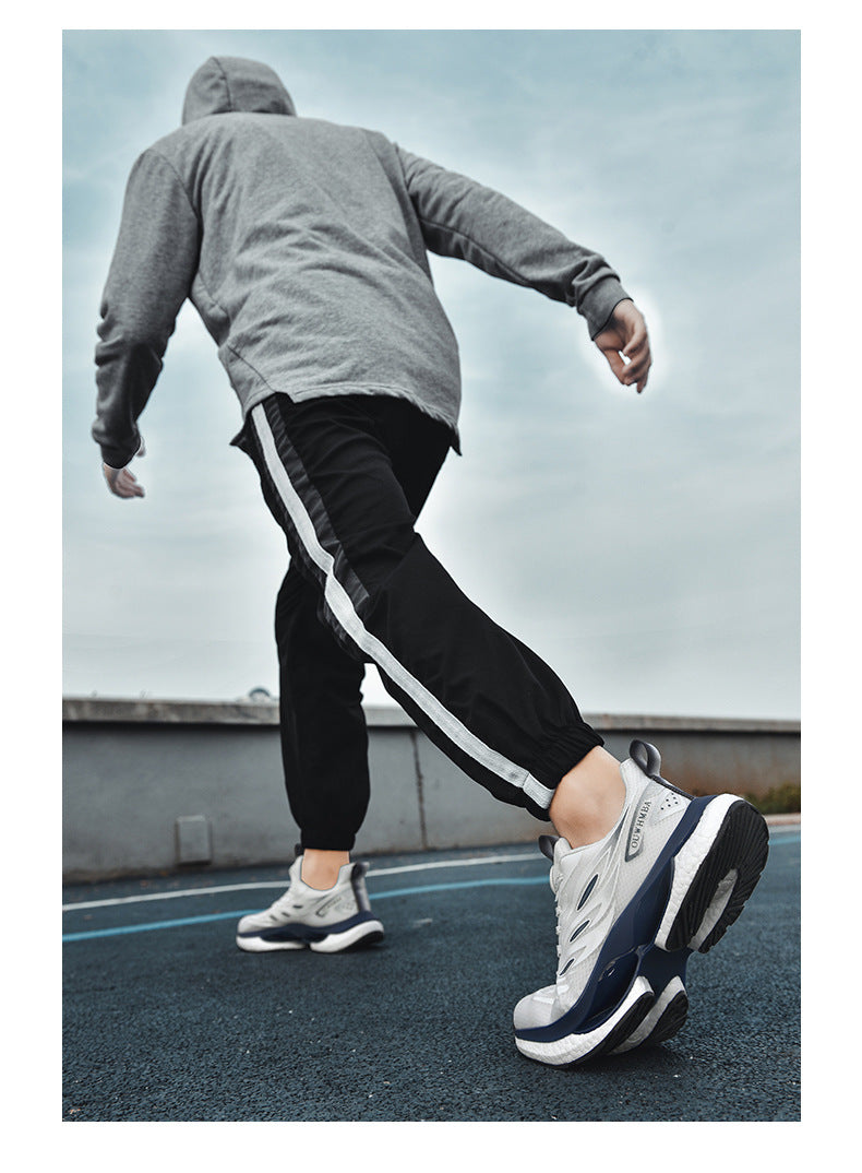 Summer Breathable Men's Shoes2025New Youth Sports Casual Running Shoes Student Lightweight Dad Mesh Trendy Shoes