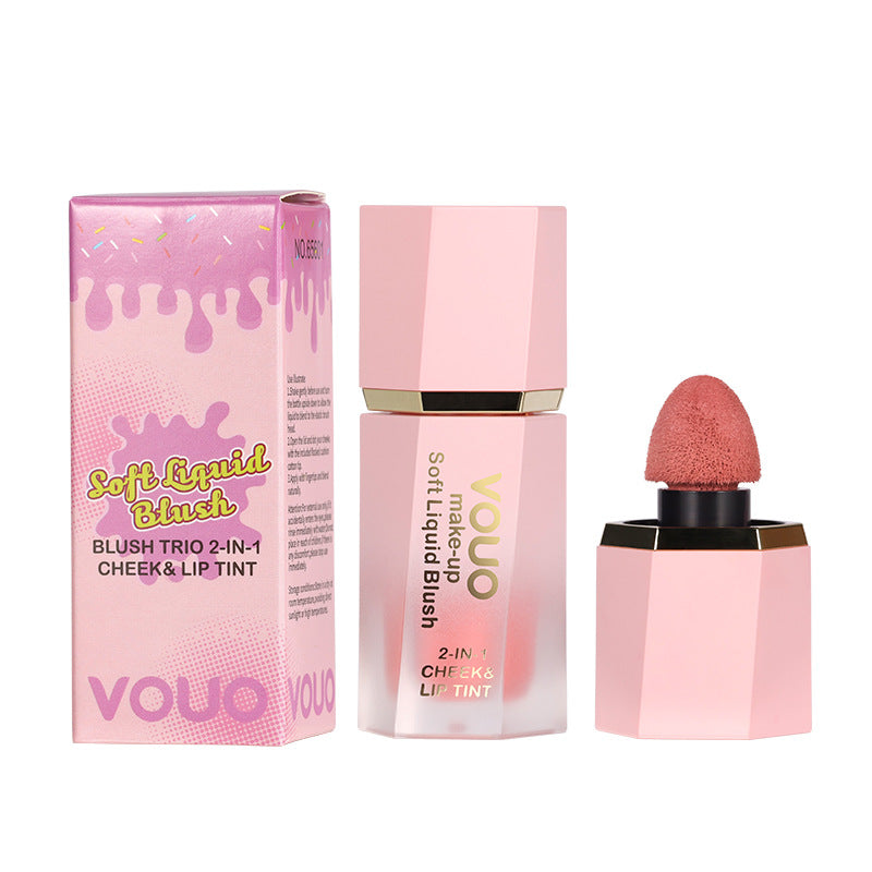 Printing logo Liquid Lip Glaze Lipstick Face Lip Cheek Multi-Functional Two-In-One Blush Four-Piece Set
